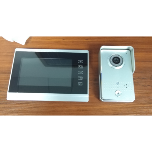 Sistema de vídeo porteiro doméstico com fio com botão de toque