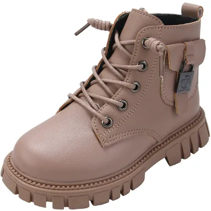 New Design: High Quality Winter Children's Non-Slip PU Leather Martin Boots for Girls - Trendy Outdoor Footwear
