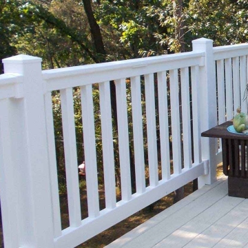 PVC Stair Handrail Plastic Cover with Deck Railing Balusters