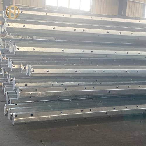 Hot Dip Galvanized 12m Galvanizing Poles Electric