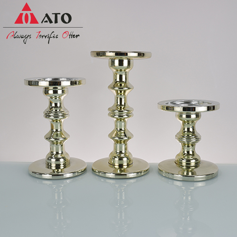 ATO Unique Gold Candlestick Holder Wedding Decoration