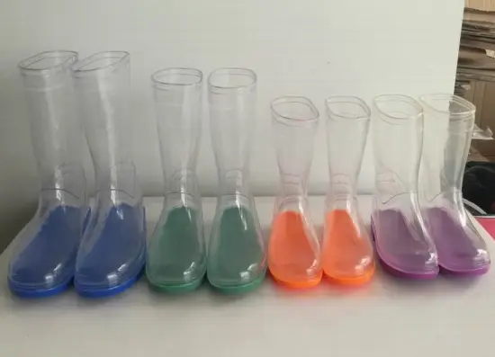 Transparent Kid′s PVC Rain Boots, Children Transparent Rain Boot,Child Transparent Boots,Pretty Children Transparent Rain Shoe