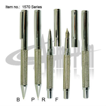 New Arrival Metal Braid Heavy Twin Pen Set