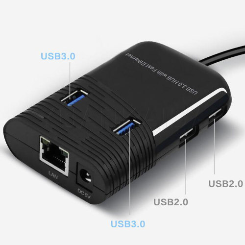 6-Port USB 3.0 HUB with Ethernet Adapter