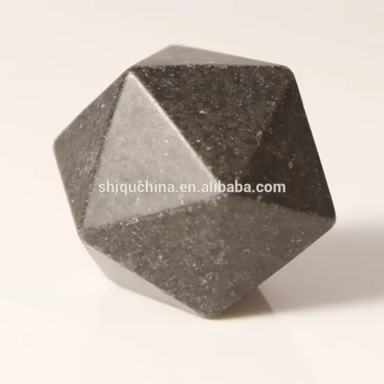 52mm handmade large basalt icosahedron whiskey stones
