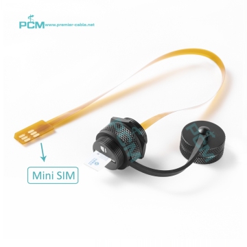 IP67 Waterproof MiniSIM to MiniSIM Card Extender with Network Cable for Cabinet Chassis Cases - Ideal for Outdoor Use