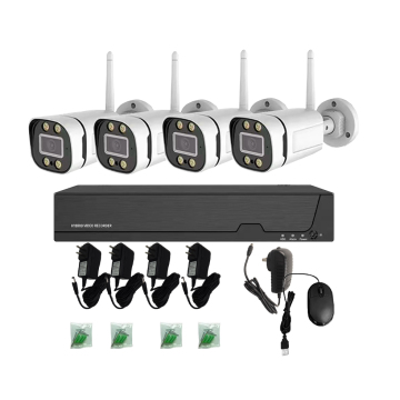 Bullet in plastica 2MP Xmeye Wireless Camera NVR Kit Sistema di sicurezza 4CH