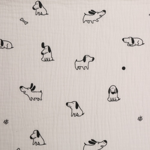 New Product Cotton Double Layer Gauze Printed Fabric