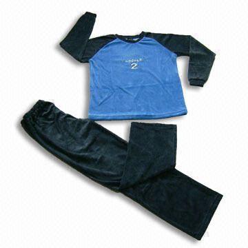 Children's Suit/Set, Made of 80% Cotton and 20% Polyester Velvet, Available in Different Colors