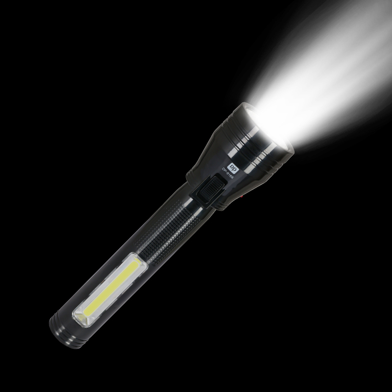 Rechargeable LED Flashlight Torch USB with Side Light