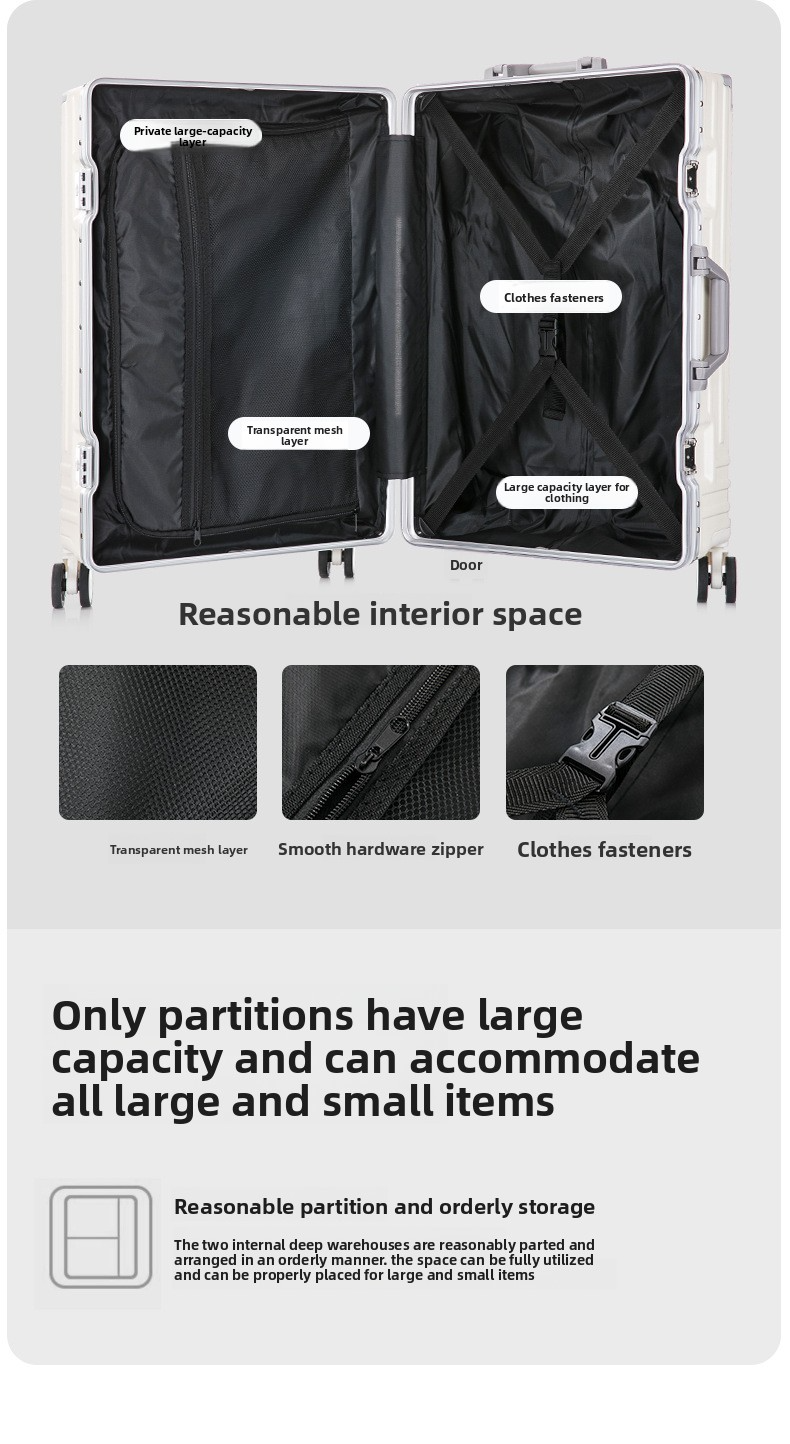 Aluminum Frame Luggage Trolley Box