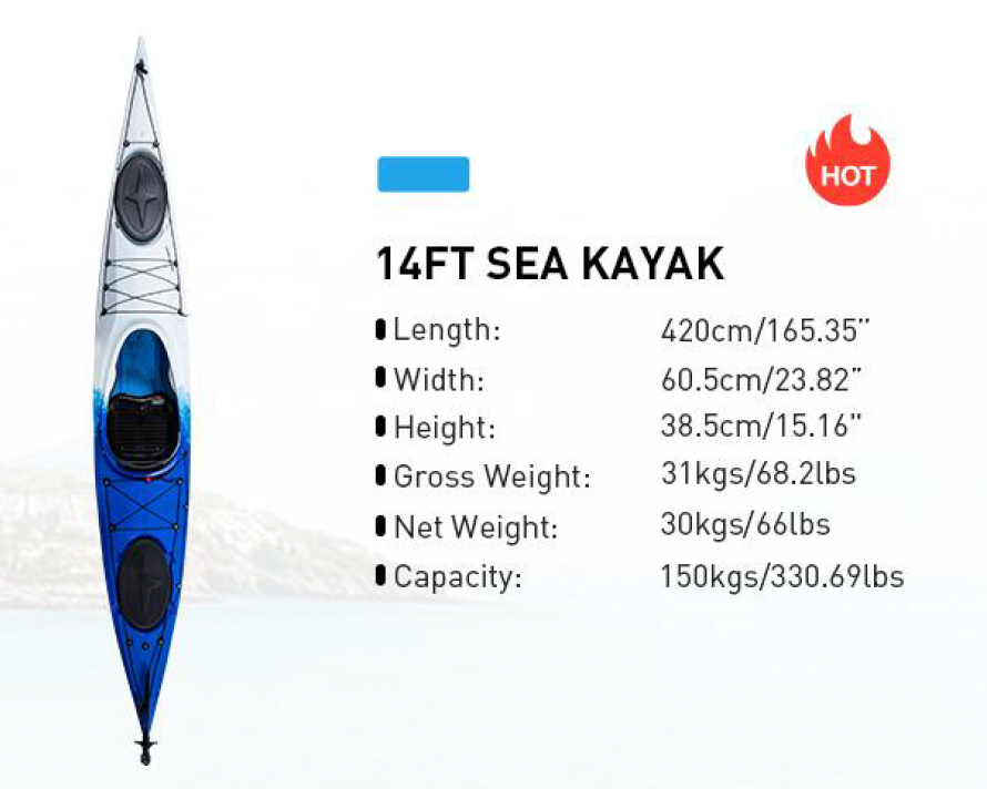 Kayak de mar de 14 pies