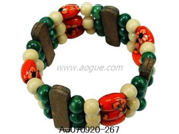 wooden beads bracelet