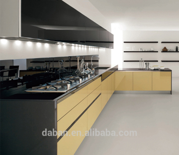 High quality China kitchen cabinet with high gloss plywood design