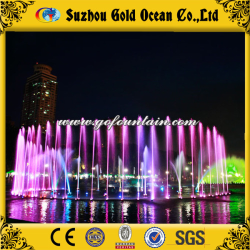 Floor Type Colorful Light Show Water Dancing Music Fountain