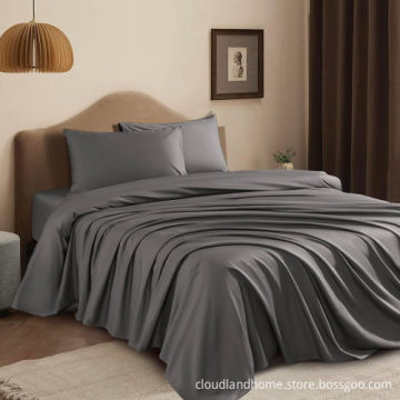 Cloudland 100% Egyptian Cotton Super King Size Bed Sheet Set (4 Pieces) - Printed Fabric