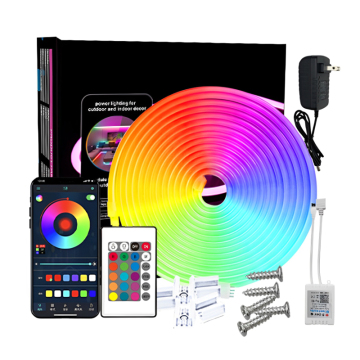 LEDEAST HX-B07 24V RGB BLEリモートコントロールシリコーンLEDネオンライトベッドルームの雰囲気
