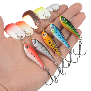 Senyawa berputar pelat besi glitter Lapisan renang penuh umpan palsu untuk bass, snakehead, dan ikan mandarin