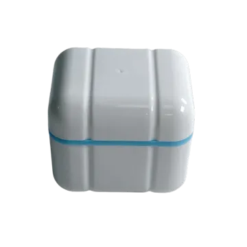 Denture Case, Denture Cup with Strainer Safety Basket, For Dentures, Retainers, Or Mouthguards
