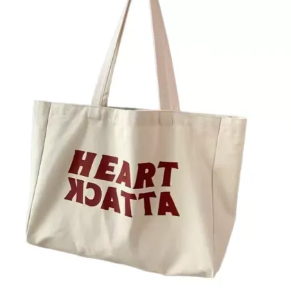 Minimalist Durable Fashion Large Custom Canvas Shopping Bag