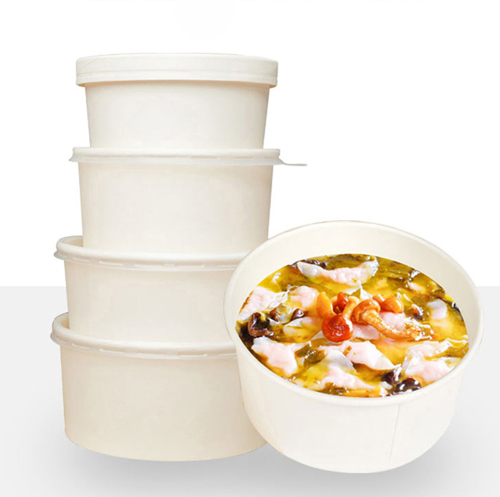 Disposable microwave box paper cup bow