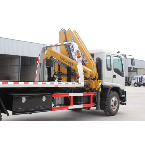 Wrecker de plataforma isuzu con grúa de 3.2tones
