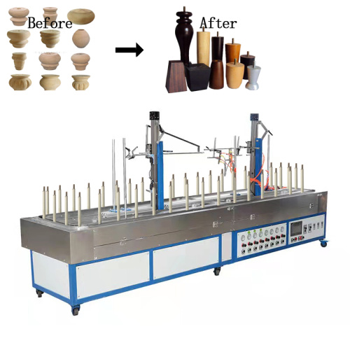 Surrounding Spray Coating Machine for Wood Sofa Leg