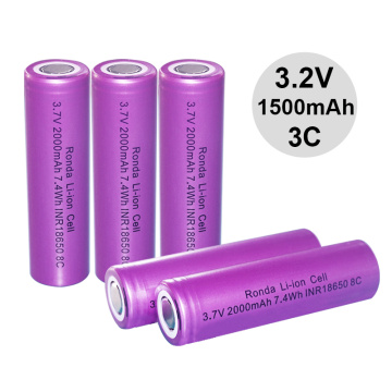 IFR18650-2000 LiFePO4 Cylindrical Cell
