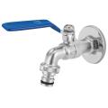 Long neck chrome wall mounted hose zinc bib tap