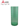 Ваза офисная зеленая ваза тисненная ваза с полемикой