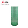 Vase office green vase embossed vase with spary