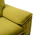 Venda direta da fábrica Moderno 3 lugares confortáveis ​​Tecido amarelo contemporâneo sala de estar sofás