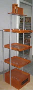 wooden wine rack display