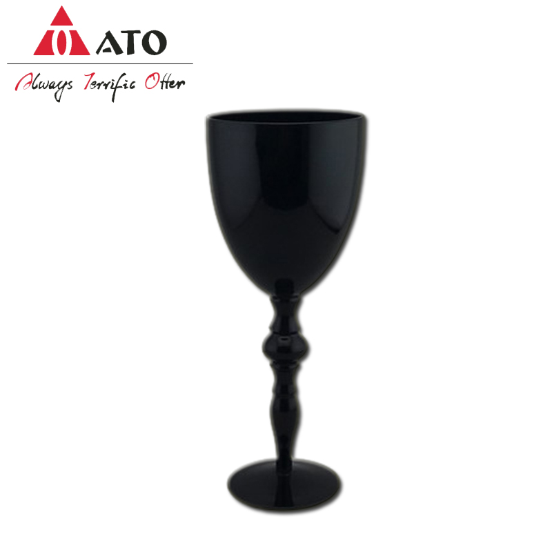 Custom handmade long stem transparent red wine glass