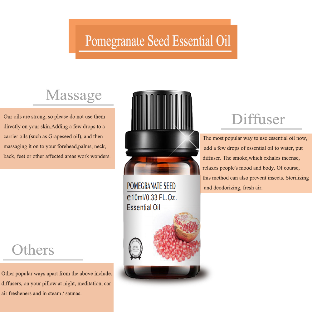 pomegranate seed oil essential oil for massage aromatherapy