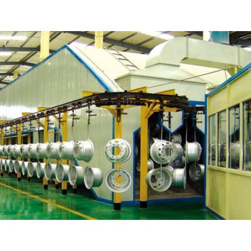 automatic electrostatic spray painting line