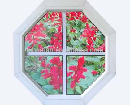 Hot sale Energy saving door and window PVC polygon window with soundproof