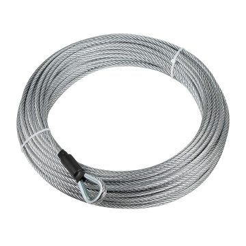 Kabel pesawat keluli tergalvani 5/16 inci dengan kekuatan pemecahan 700 lb: butiran dan spesifikasi