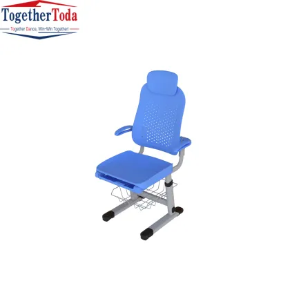 Steel Plastic Lunch Break Desk Chair Set