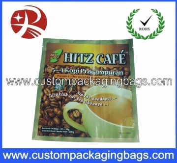 250g Pure Aluminum Foil Plastic Coffee Packaging Bags With Stand Up
