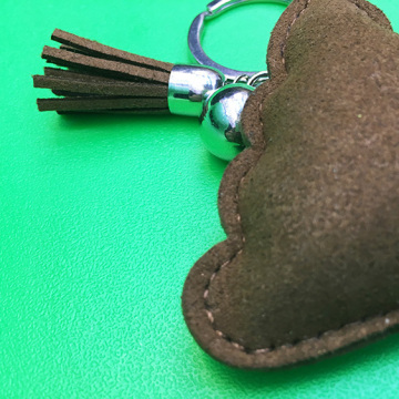Brown Poop Emoji Keyring Leather Diamond Tassel Keychain