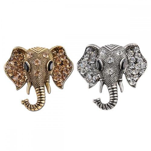 Wholesale Fashion Accessory Elephant Rhinestone Brooch Pin Fashion Vintage Elephant Rhinestone Brooch