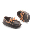 Sapatos Prewaiker em forma de navio, sapatos casuais de couro para bebês