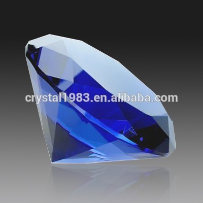 Wholesale k9 glass crystal accessory engraved factory blue crystal diamond cut