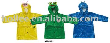 100% waterproof pvc children's raincoat & rain coat