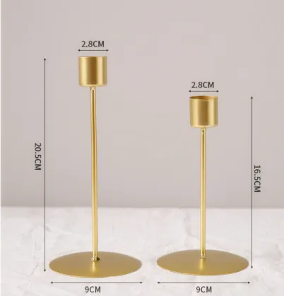 Gold Candlesticks Metal Wedding Centerpiece Candle Holders