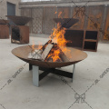 Garden Wood Burning Corten Steel Outdoor Fire Pit