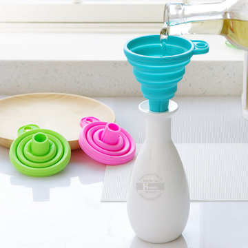 Small Portable Silicone Kitchen Funnel and Strainer Set - Food Grade