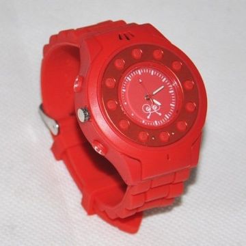 Red Gsm 850mhz Wrist Watch Phone With Single Sim Card C5 Gps Tracker