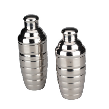 3-Piece Set Stainless Steel Cocktail Shaker Mirror Finish